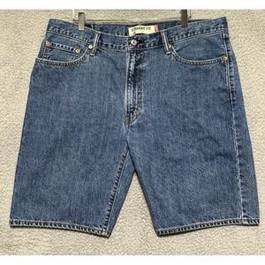 Levi's 505 Mens Denim Blue Jeans Shorts Size 38 Mid-Rise 10" Inseam Jorts
